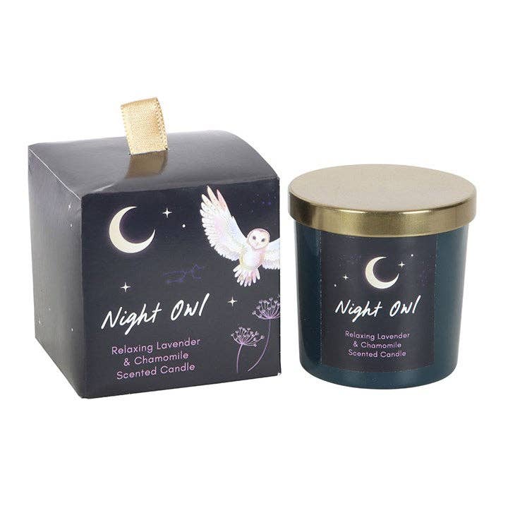 Sviečka Night Owl s levanduľou a harmančekom