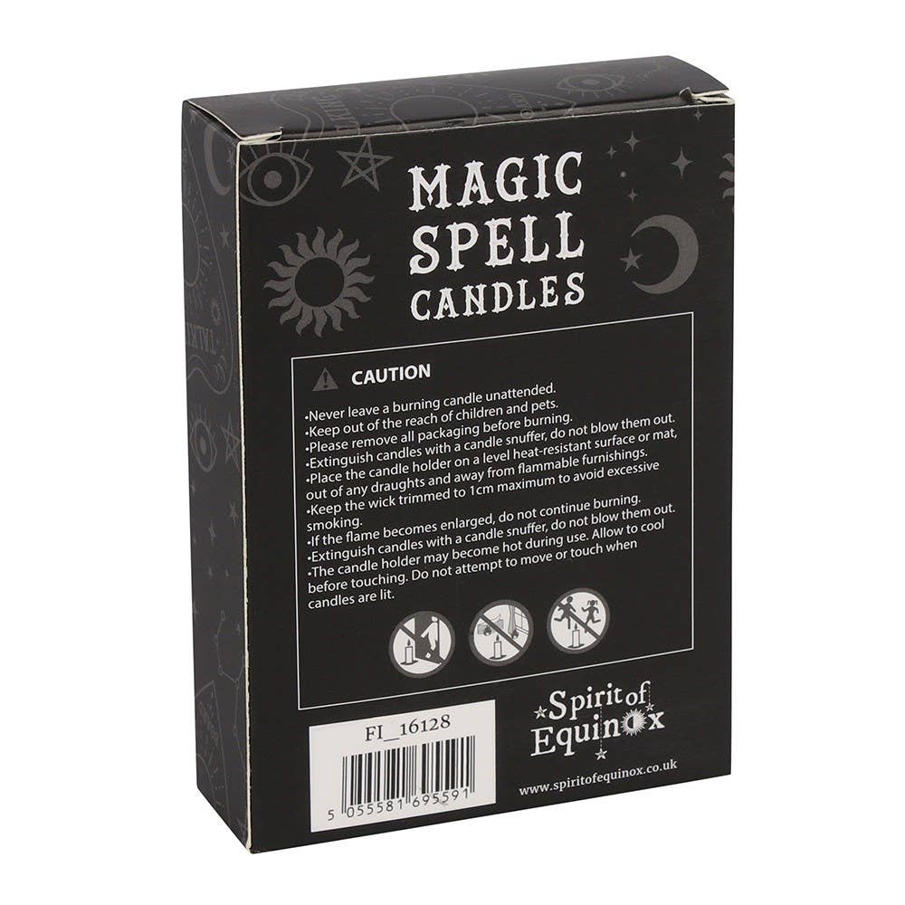 Sada 12 čiernych magických sviečok „Ochrana“