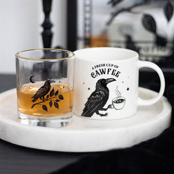 Fresh Cup of Cawfee Gothic Raven Mug
