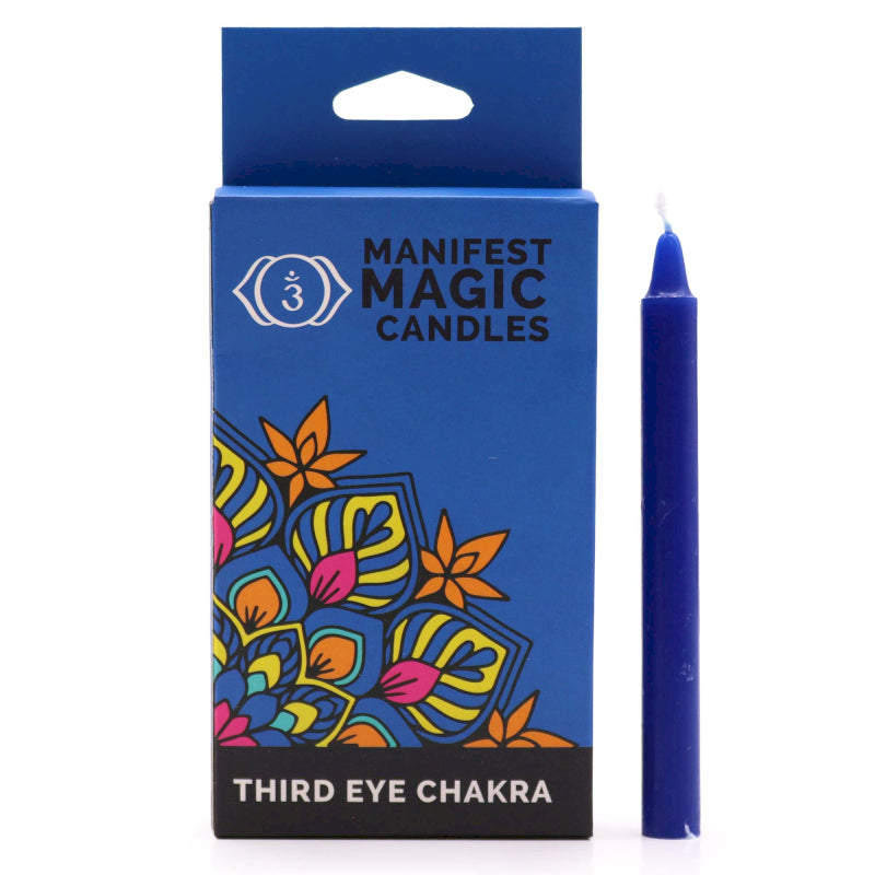 Ezoterické Magické Sviečky - Tmavo Modré - Čakra Tretieho Oka