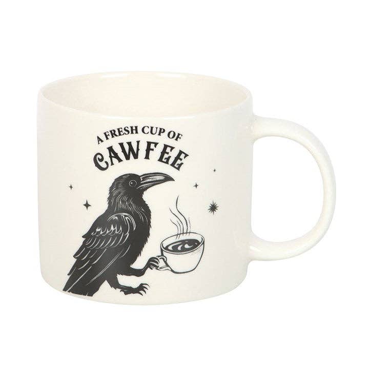 Fresh Cup of Cawfee Gothic Raven Mug