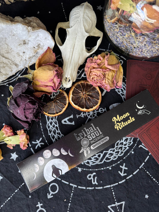Duchovné vonné tyčinky Tribal Soul a keramický držiak - Mesačný rituál